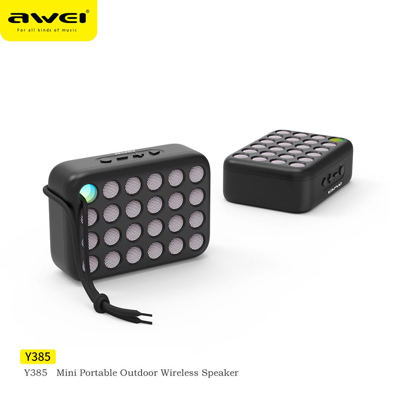 Awei Y385 Wireless Outdoor Bluetooth Speaker Mini Portable Soundbox with USB Hifi Music Sound box Audio 1