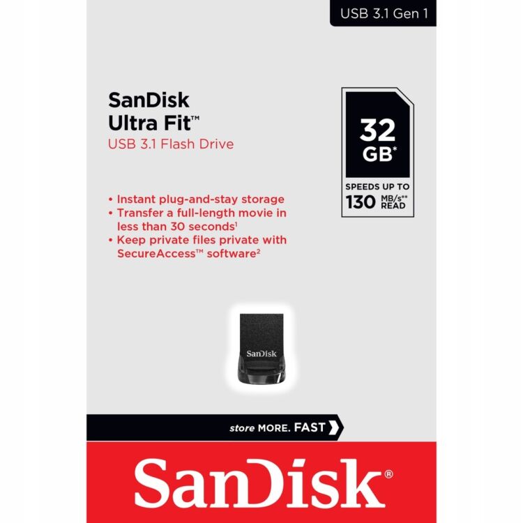 فلش 32 جی بی برند SanDisk مدل Ultra Fit USB 3.1 CZ430