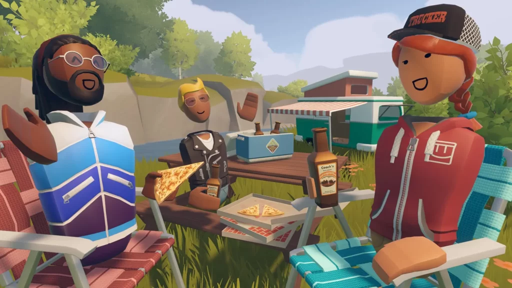 rec room picnic with family